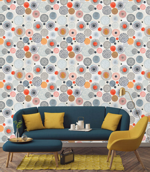 Pattern with Doodle Circle Wallpaper