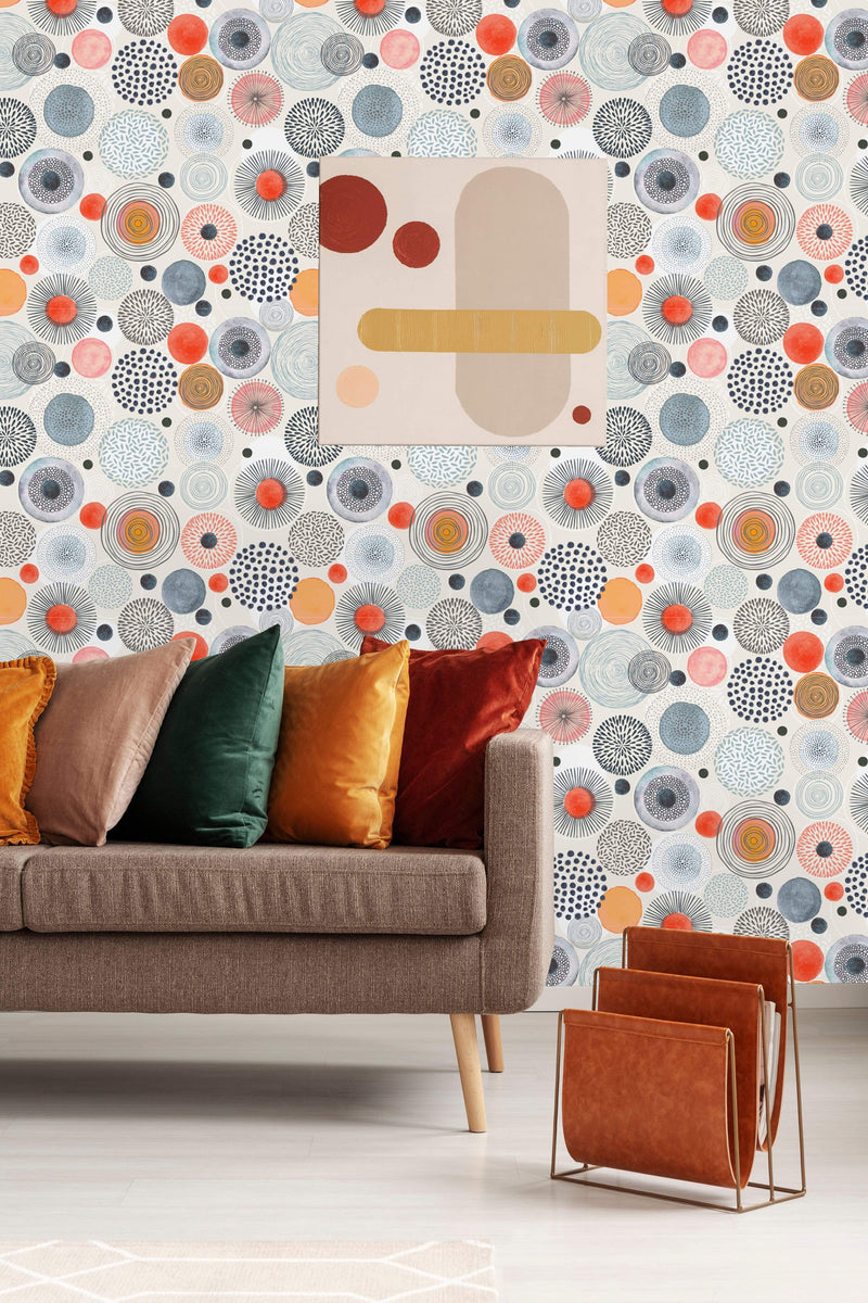 Pattern with Doodle Circle Wallpaper