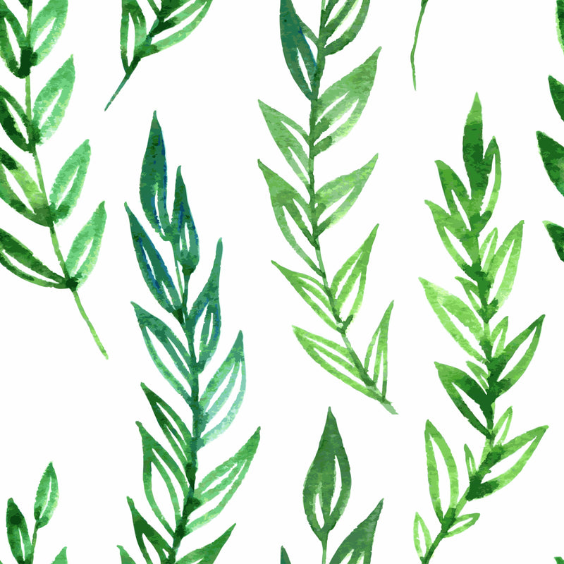 Pattern with Fern Leaves Wallpaper