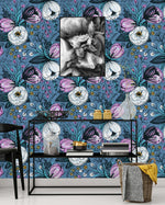 Pattern with Vintage Flowers Wallpaper