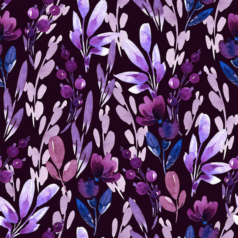 Voguish Purple Leaves Wallpaper Vogue