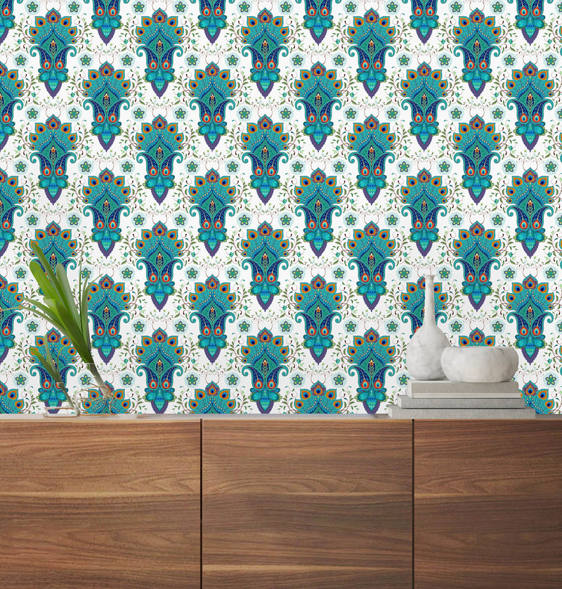 Peacock Feathers Wallpaper