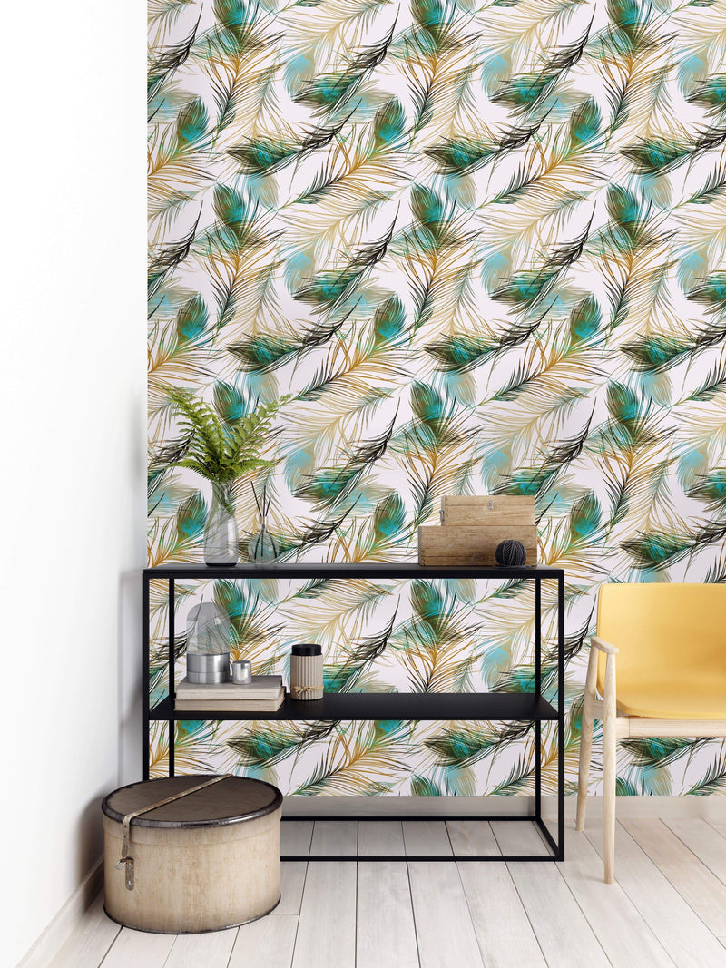 Peacock Pattern Wallpaper