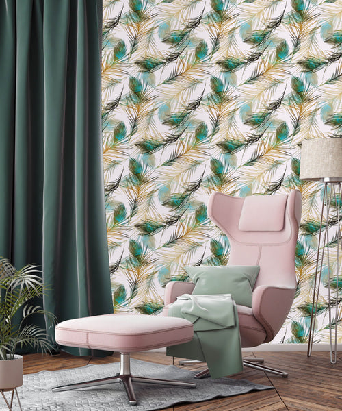 Peacock Pattern Wallpaper