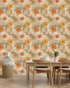 Modish Tropical Flowers Wallpaper