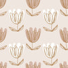 Pink Floral Hand Drawn Wallpaper