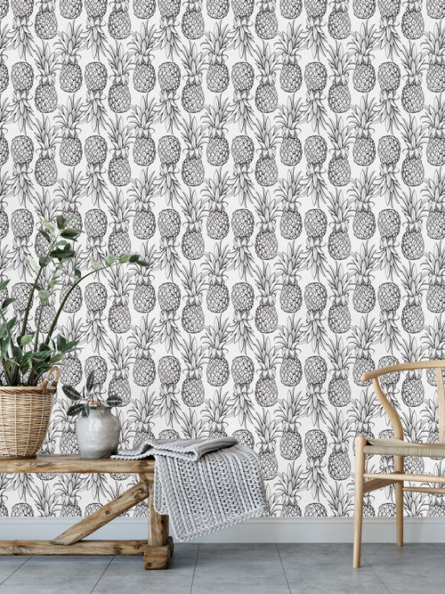 Pineapples Seamless Pattern Wallpaper