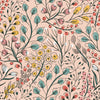 Pink Botanical Pattern Wallpaper