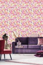 Pink Leaves Wallpaper