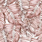 Pink Tropical Leaves Wallpaper