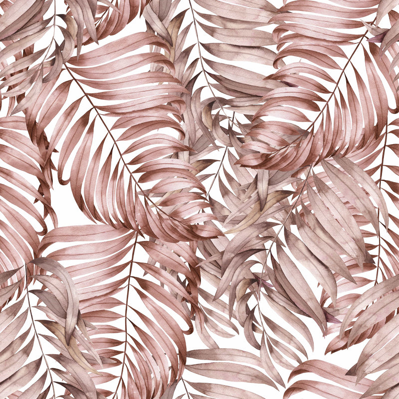 Pink Tropical Leaves Wallpaper