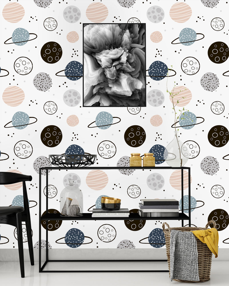 Planets and Moons Wallpaper