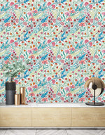 Poppy and Wild Flowers Wallpaper