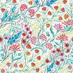 Poppy and Wild Flowers Wallpaper