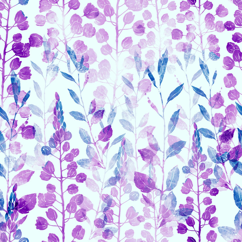 Purple Herbs and Flowers Wallpaper