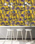 Purple Palm Leaves Wallpaper