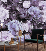 Purple Peony Flowers Wallpaper Mural