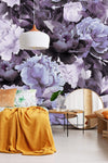 Purple Peony Flowers Wallpaper Mural