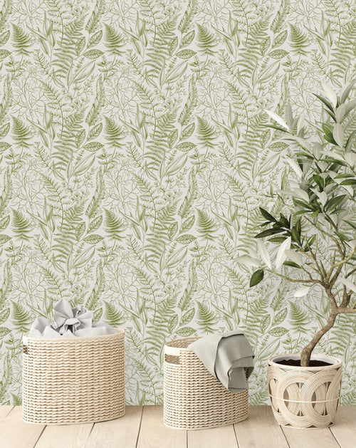 Green Ferns Wallpaper