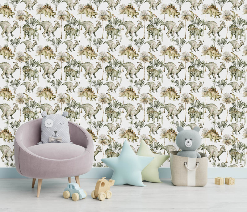 Dinosaurs Pattern Wallpaper