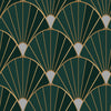 Dark Green and Gold Design Wallpaper