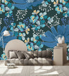 Contemporary Dark Floral Wallpaper