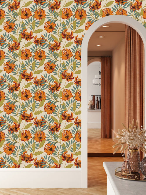 Orange Flowers Wallpaper
