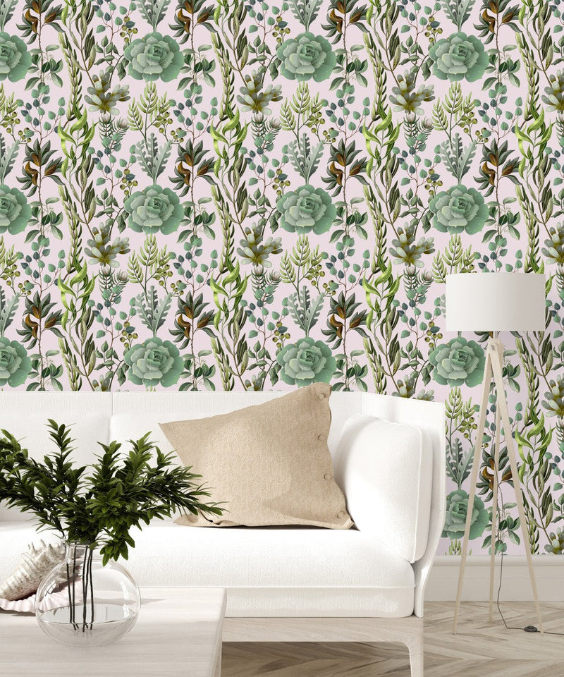 Stylish Succulents Wallpaper Tasteful