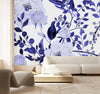 Dark Blue Floral Wallpaper