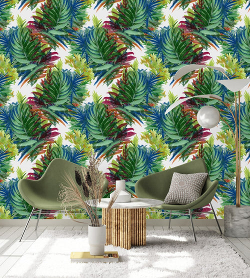 Watercolored Leaves Wallpaper