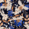 Black Wallpaper with Blue Berries