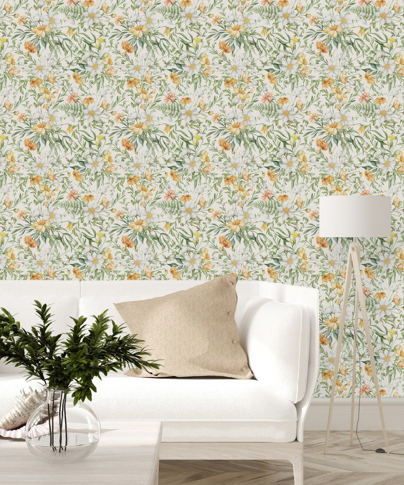 Modish Little Flowers Wallpaper Fashionable Select