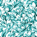 Modish Leaves on White Wallpaper Chic Select