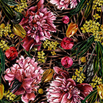 Yellow Flowers and Pink Peonies Wallpaper