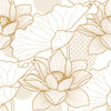 Modish Floral Contour Wallpaper Tasteful