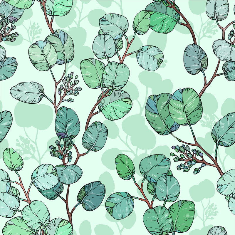 Stylish Green Leaves Wallpaper Chic Quality