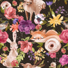 Forest Animals Between Flowers Wallpaper