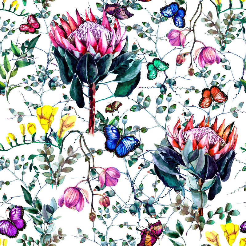 Protea with Wildflowers Wallpaper