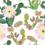Venus Flytrap and Cactus Wallpaper
