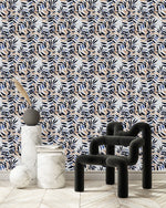 Voguish Hand Drawn Leaves Wallpaper Tasteful