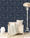 Dark Blue Vintage Wallpaper