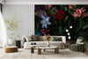 Stylish Dark Floral Contemporary Wallpaper