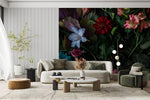 Stylish Dark Floral Contemporary Wallpaper