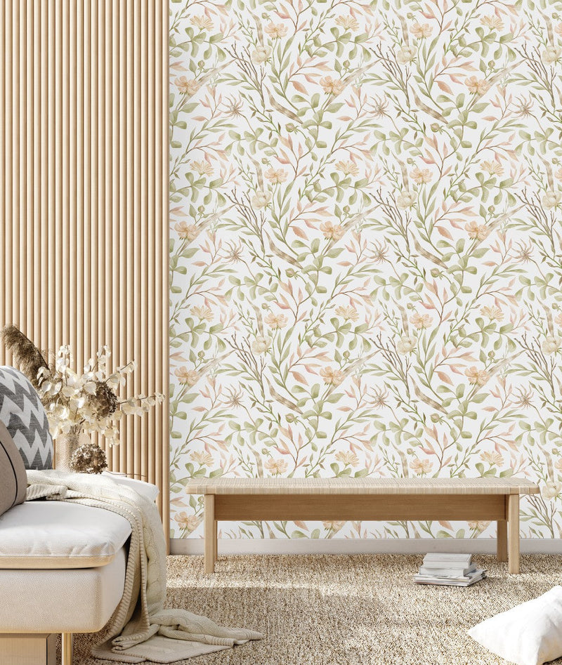 Voguish Herbal Wallpaper Fashionable