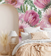 Stylish Modern Pink Asters Wallpaper