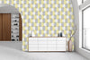 Grey and Yellow Pattern Wallpaper