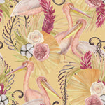 Yellow Wallpaper with Birds