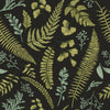 Fern Leaves on Dark Background Wallpaper