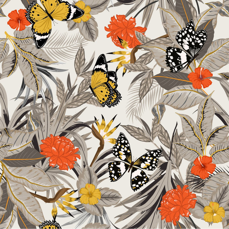 Butterflies and Leaves Wallpaper