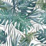 Retro Green Leaves Wallpaper